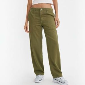 Levi’s Baggy Dad Utility Jeans 28x30 Women’s Green NWT
